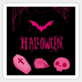 MAGENTA PINK HALLOWEEN DESIGN Sticker